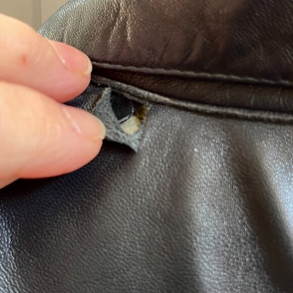 Vintage Black Leather Womens Blazer Jacket Super Soft - READ‎ - Picture 5 of 8